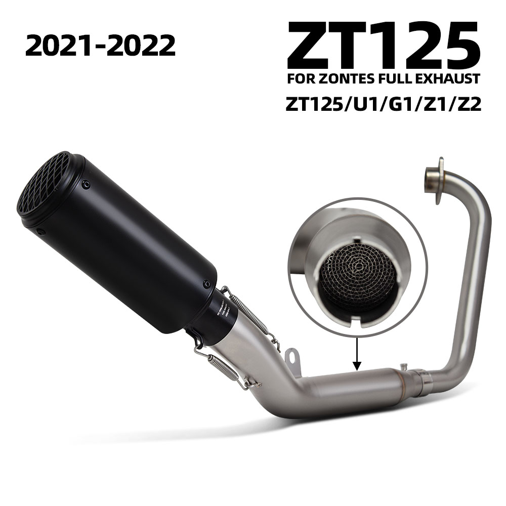 Drone Z1 - Motorcycle Exhaust Full System Stainless Front