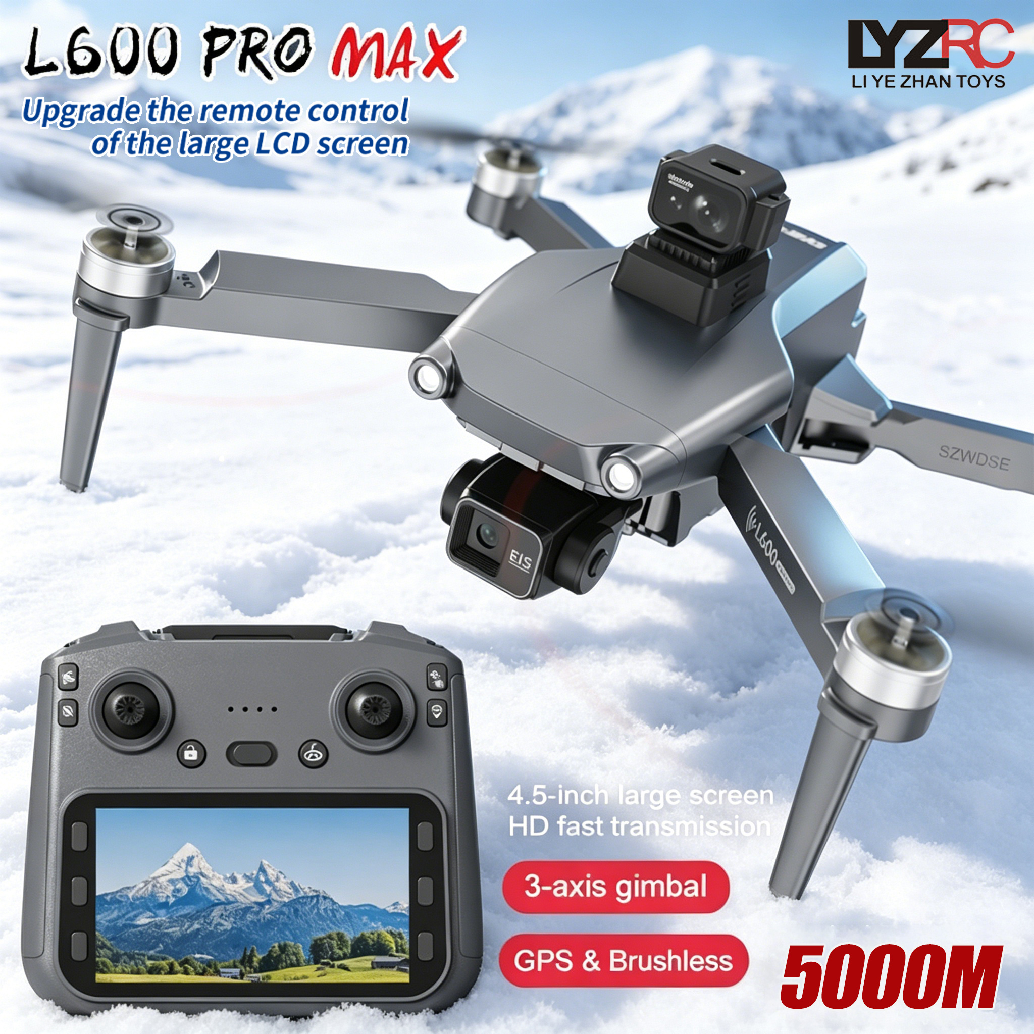 Drone Rc Gps - L600 MAX GPS Drone Professional 8K
