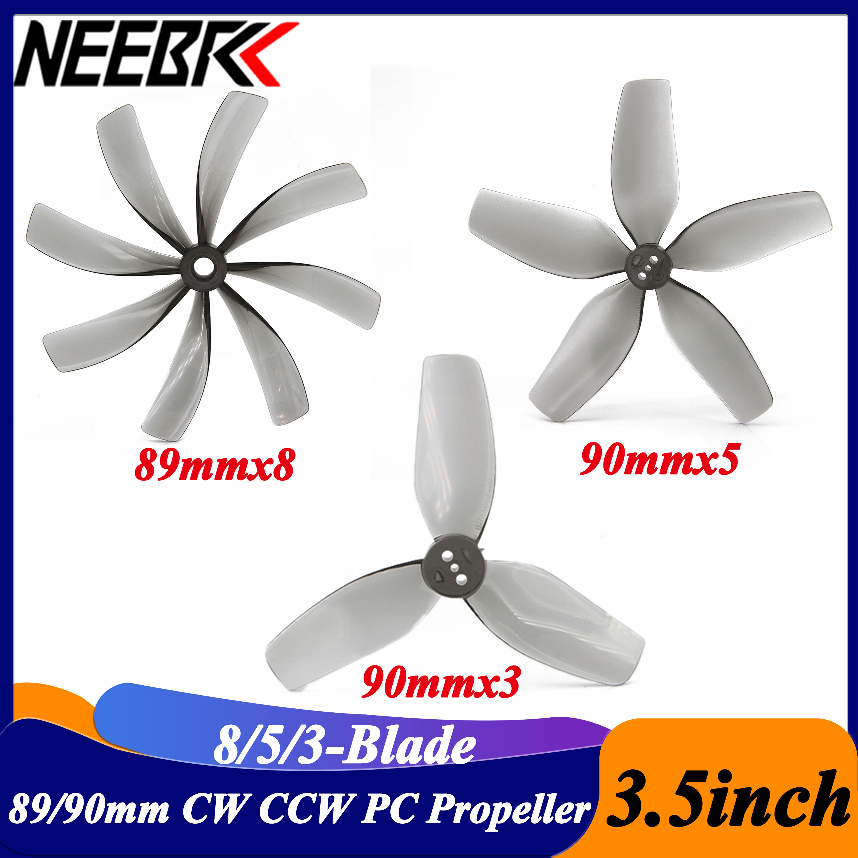 Drone Rc Quadcopter Controller - 2Pairs 3.5inch 89x8 90x5 90x3 8/5/3-blade