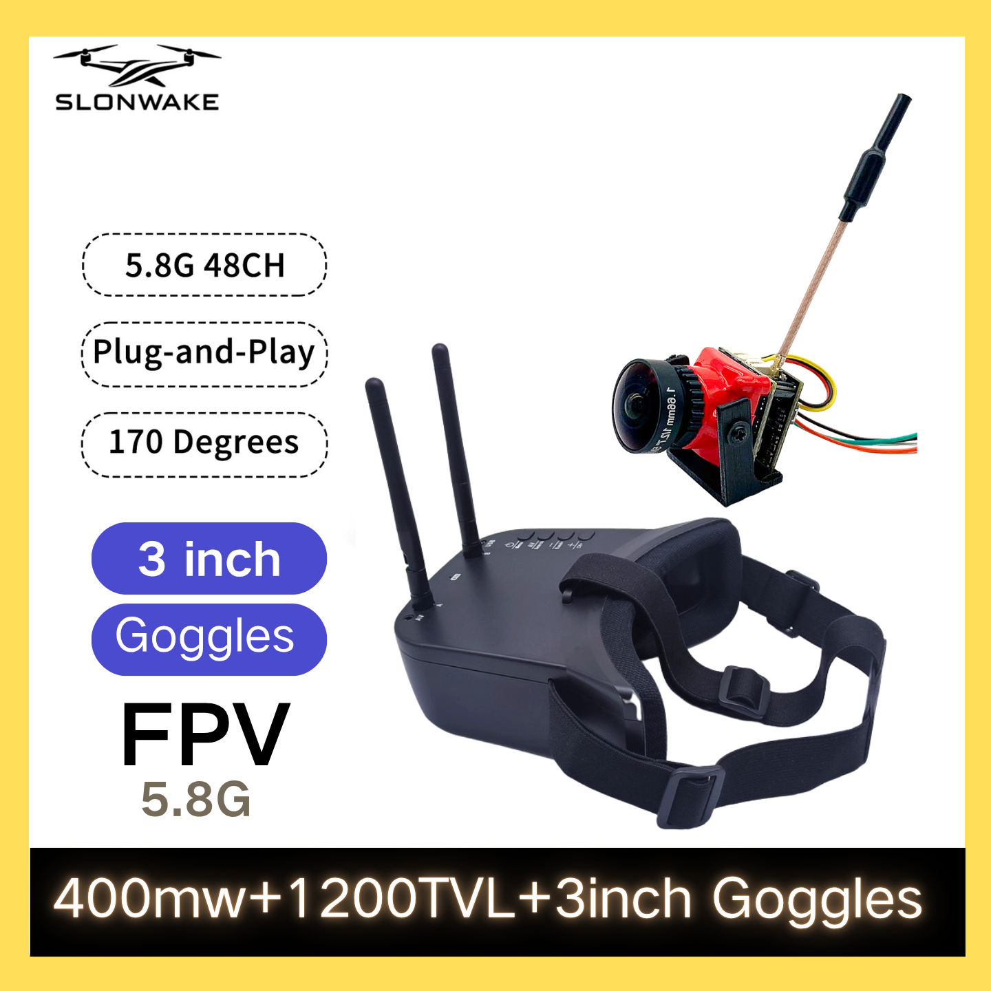 Drone Rc Airplane - SLONWAKE 5.8G 48CH FPV 400mw VTX