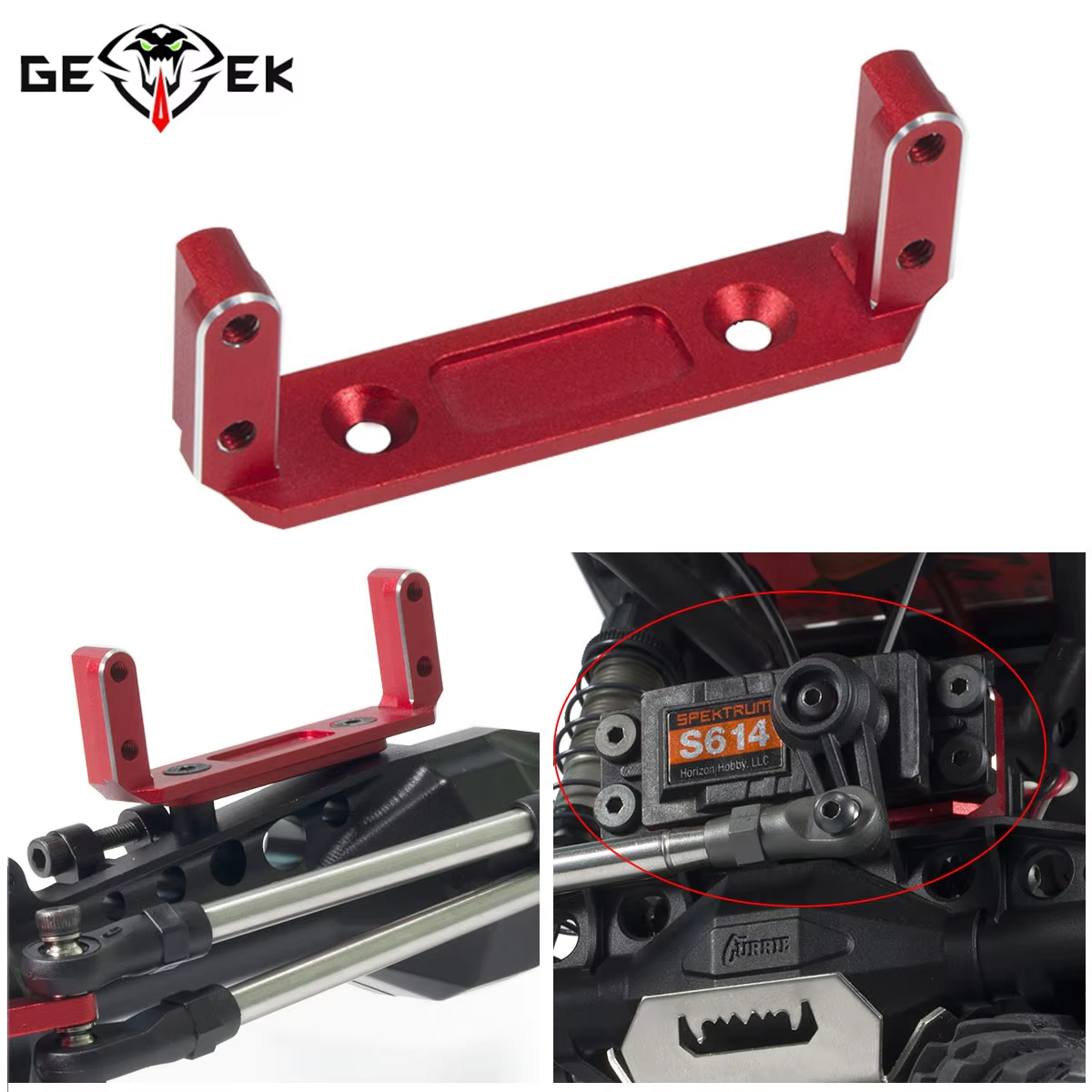 Rc Crawler Axle Parts - Aluminum CNC Capra Servo Mount for