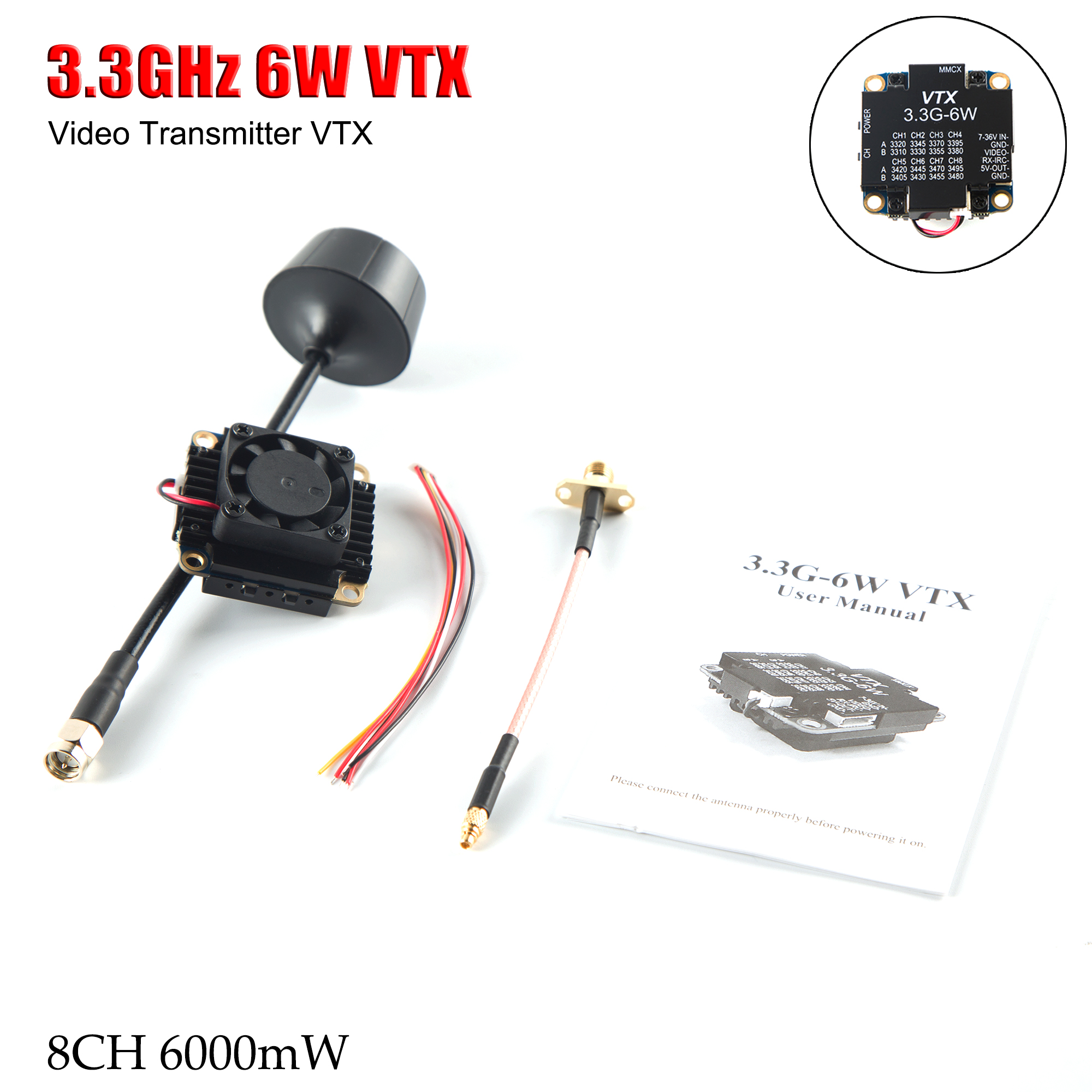 Drone Rc Airplane - FPV Video Transmitter 3.3G 6W VTX