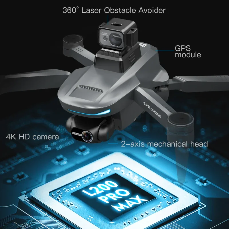 L200 PRO MAX Drone 4K 2-Axis P - Drone Rc Gps บทวิจารณ์และราคา