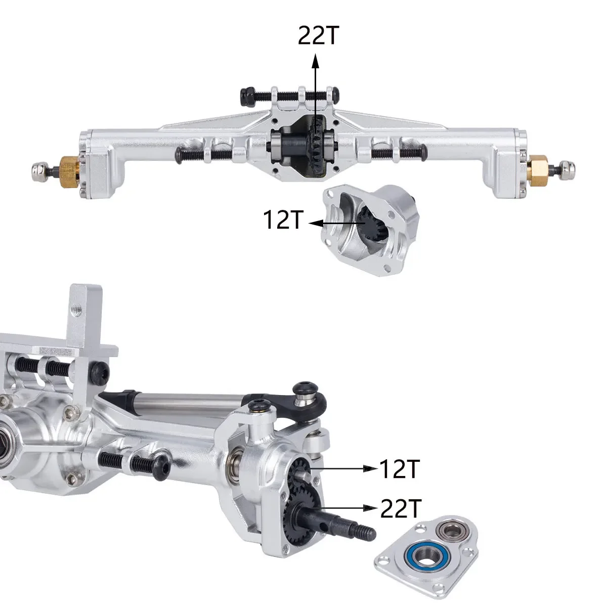 Aluminum CNC Portal Axles +10m - Rc Crawler Axle Parts บทวิจารณ์และราคา
