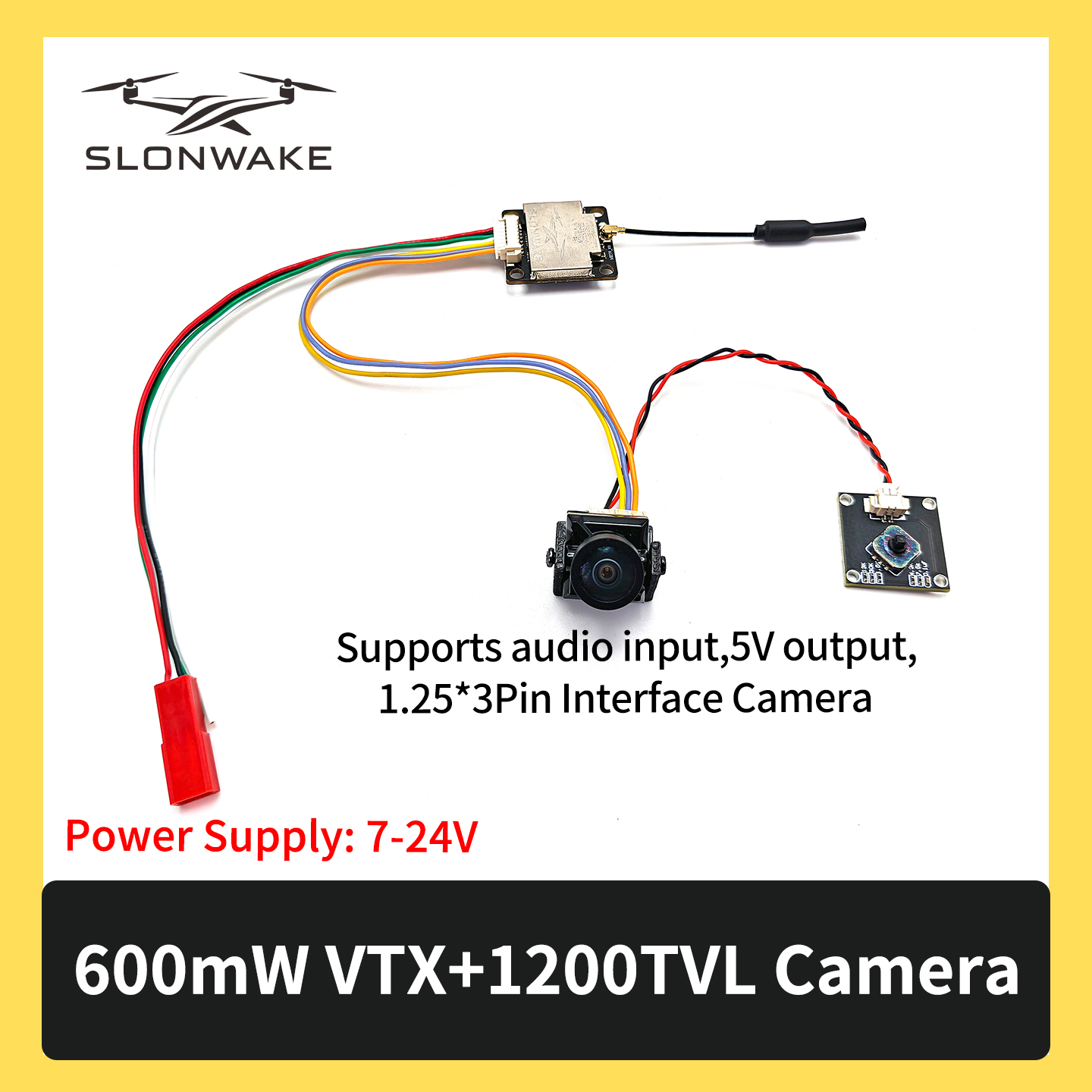 SLONWAKE 5.8G 600mW 7-24V FPV  - Drone Rc Airplane บทวิจารณ์และราคา