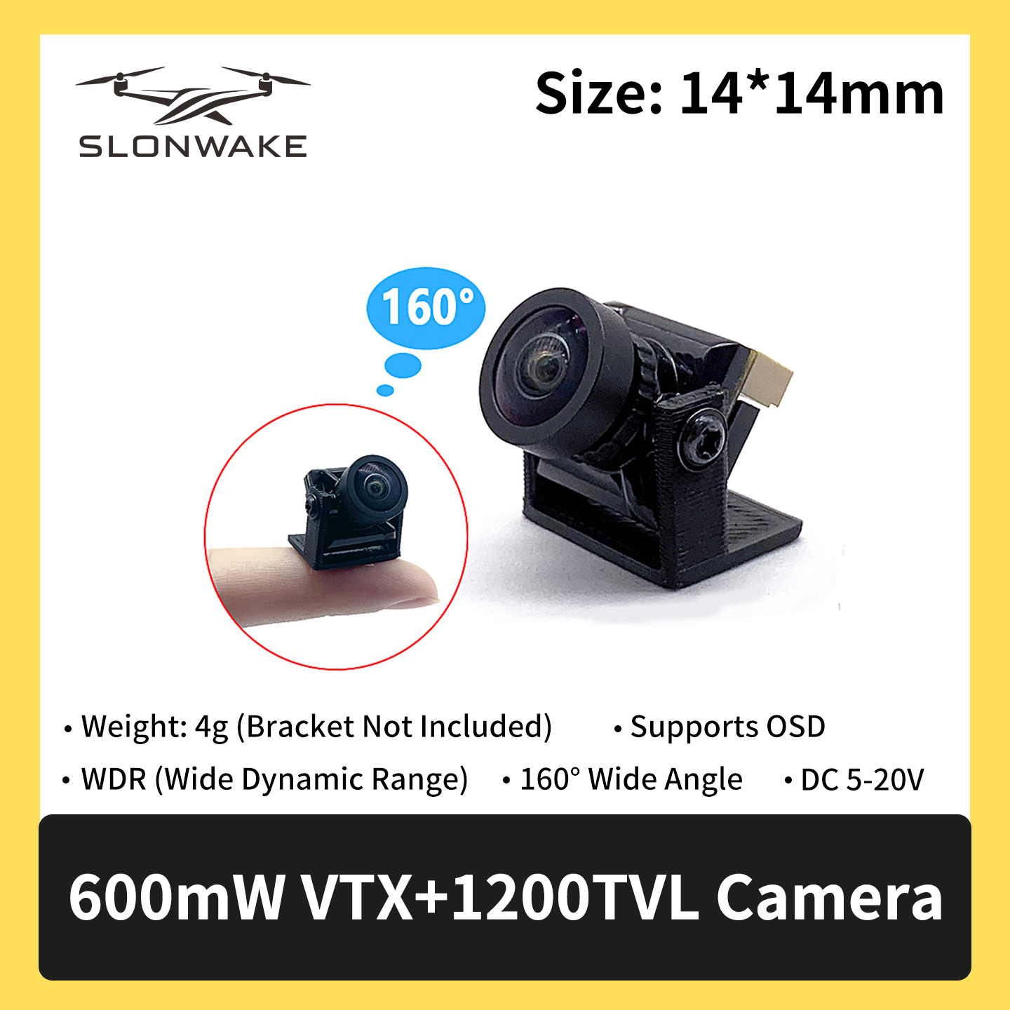 SLONWAKE 5.8G 600mW 7-24V FPV  - Drone Rc Airplane บทวิจารณ์และราคา