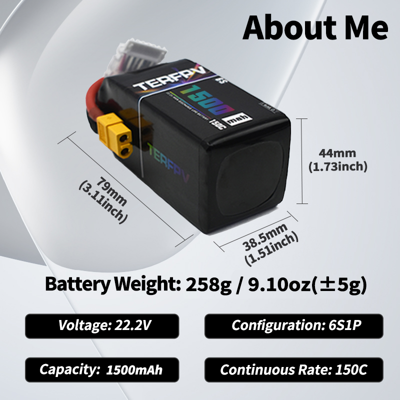 TERFPV Lipo Battery 6S 22.2V 1 - Drone Rc Board บทวิจารณ์และราคา