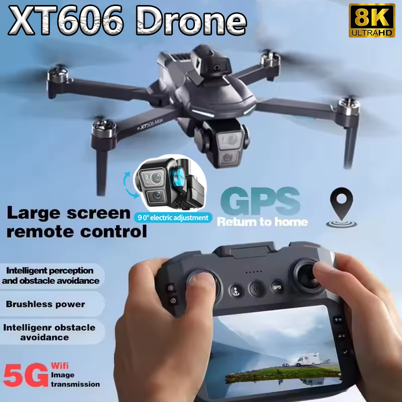 XT606 MAX GPS NEW Drone 8k Pro - Drone Top Rc บทวิจารณ์และราคา