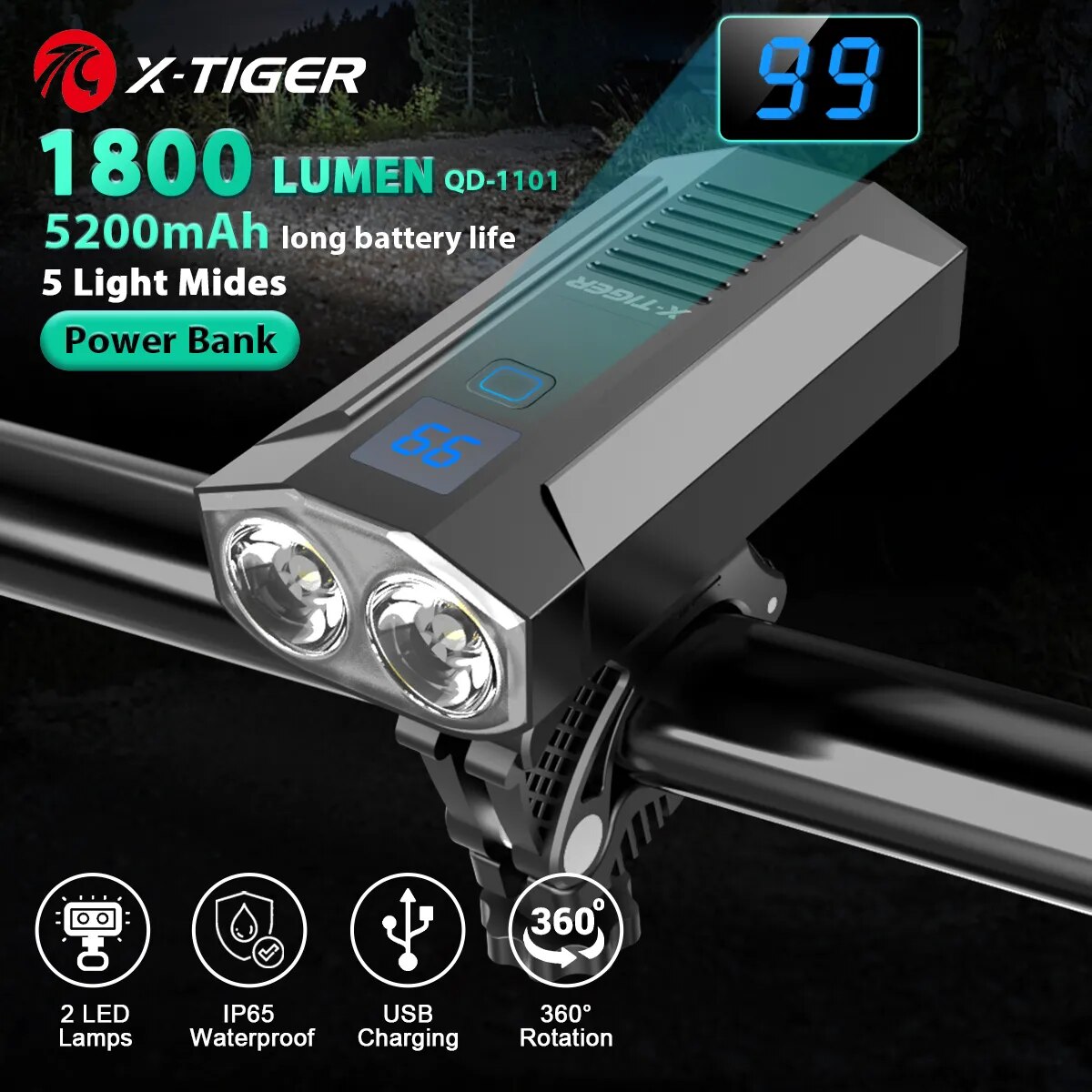 X-Tiger Bike Light Headlight B - Drone Keh Rc K11 Turbo บทวิจารณ์และราคา