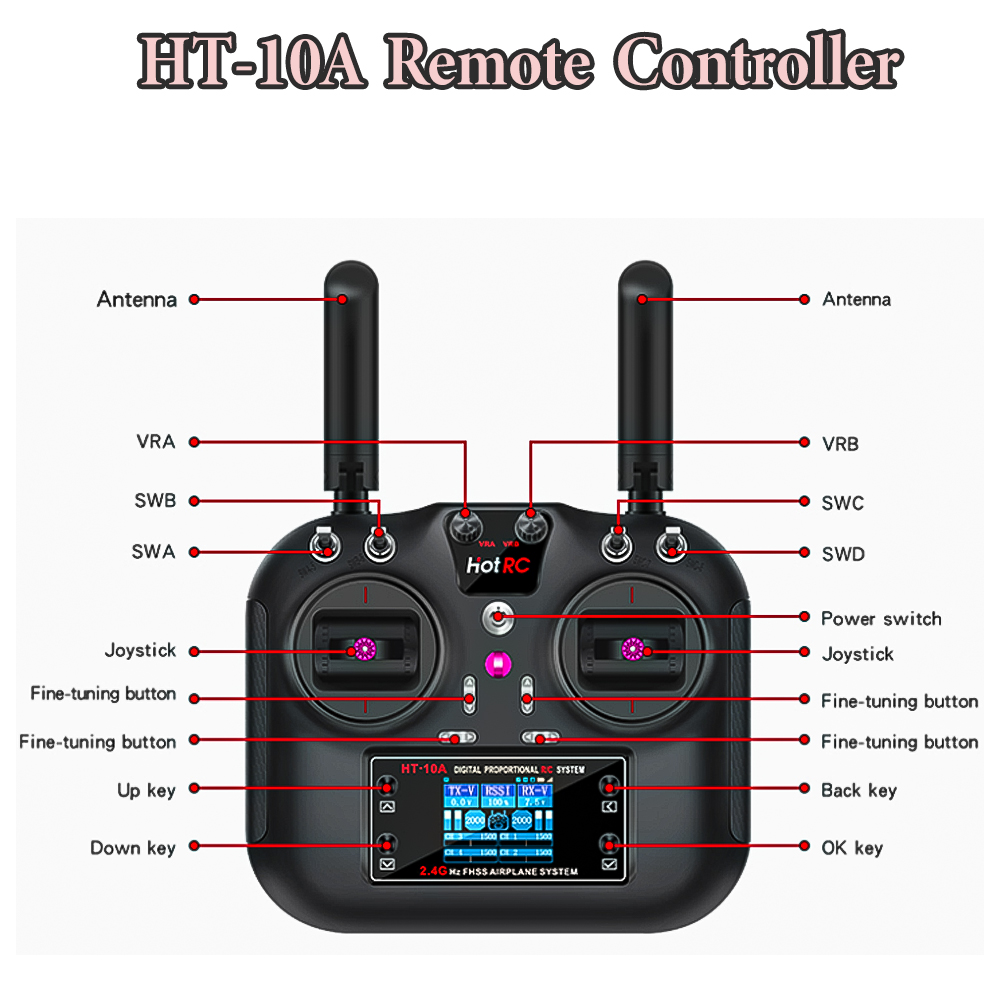Hotrc Hot rc HT-10A HT10A 2.4G - Drone Rc Parts บทวิจารณ์และราคา