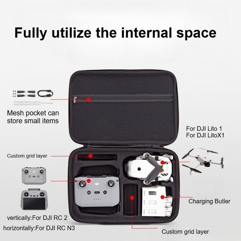 Travel Package Carrying Case F - Drone Dji Rc N3 บทวิจารณ์และราคา