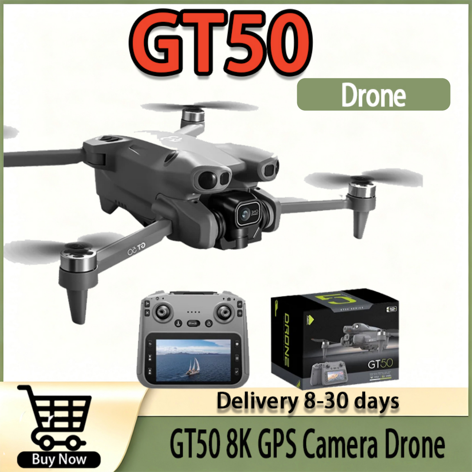 GT50 GPS Drone, 8K Dual Camera - Drone Top Rc บทวิจารณ์และราคา