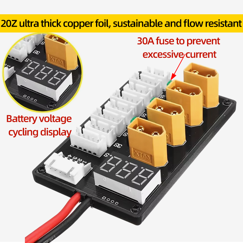 XT30 XT60 Lipo Battery Paralle - Lipo Parallel Charging Board บทวิจารณ์และราคา