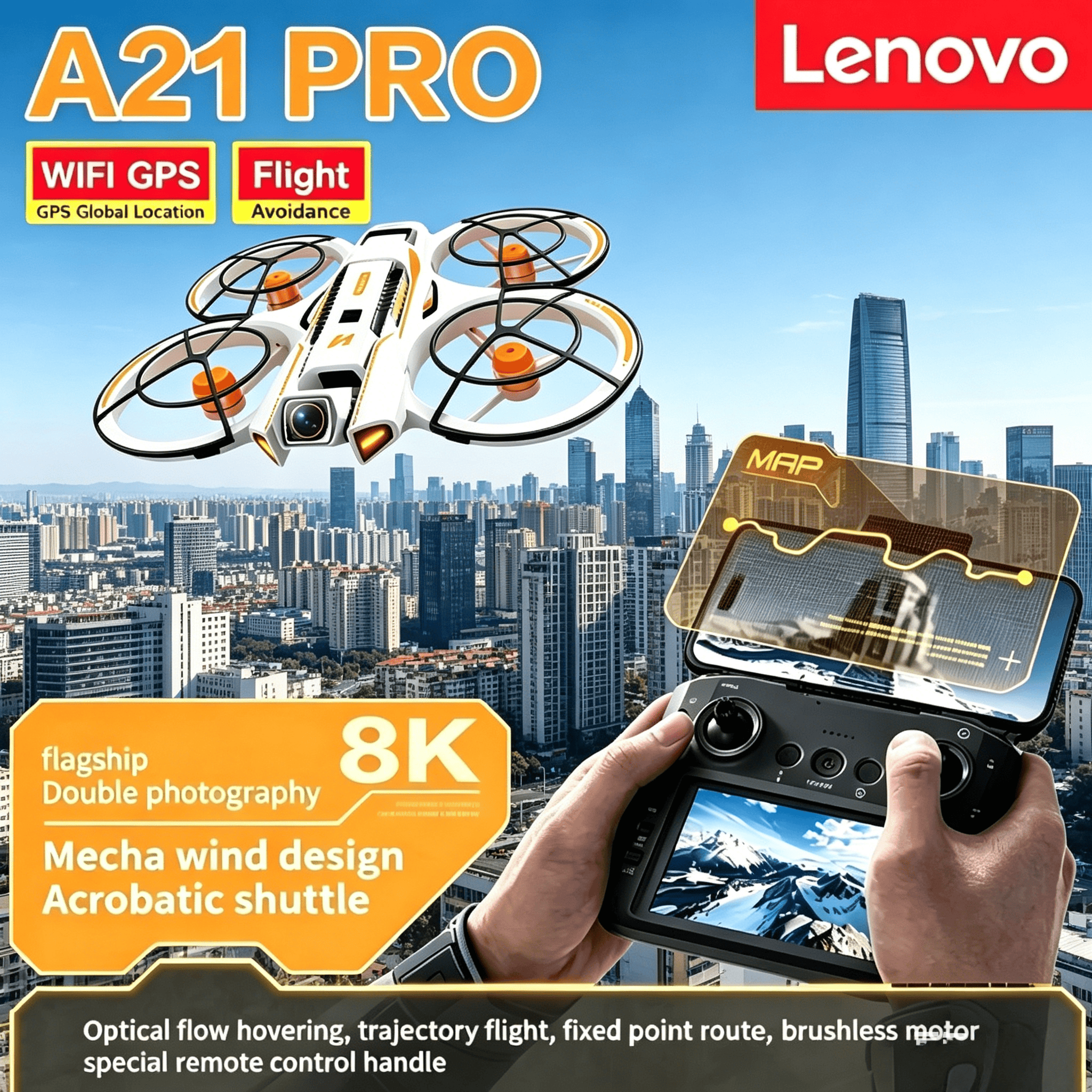 Lenovo A21Pro 8K GPS Drone 5G  - Drone Top Rc บทวิจารณ์และราคา