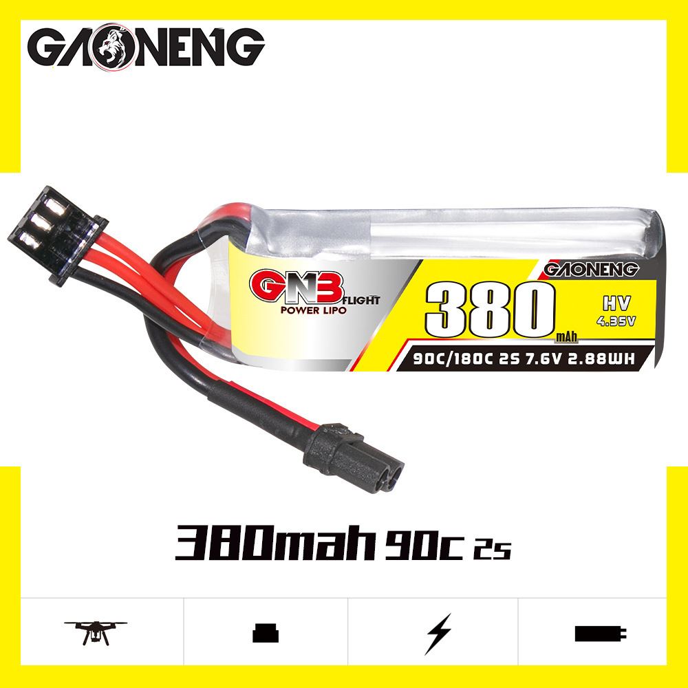 GNB 2S 7.6V 380mAh 90C/180C Li - Drone Rc Race บทวิจารณ์และราคา