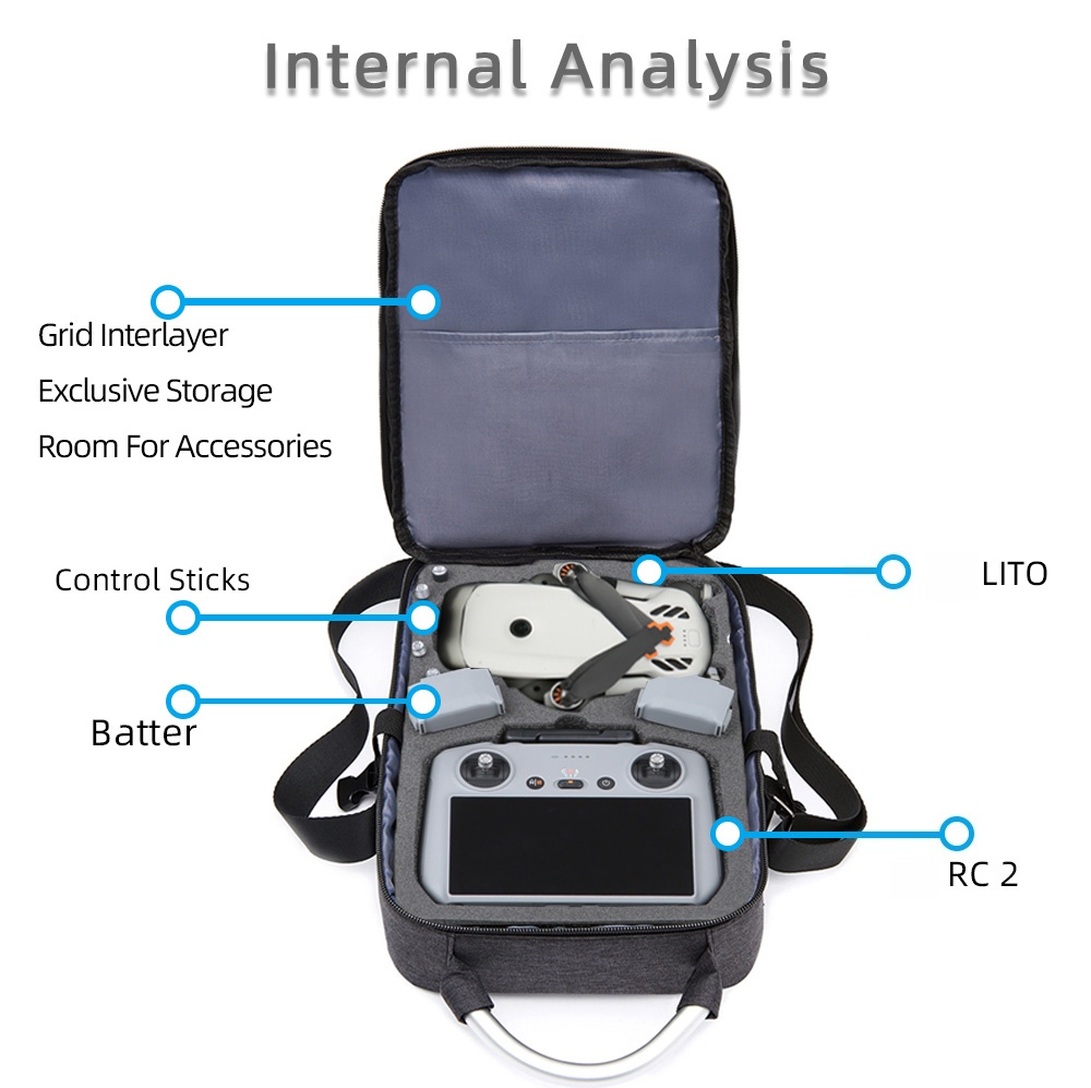 For DJI Lito X1 Organizer Bag  - Drone Dji Rc N3 บทวิจารณ์และราคา