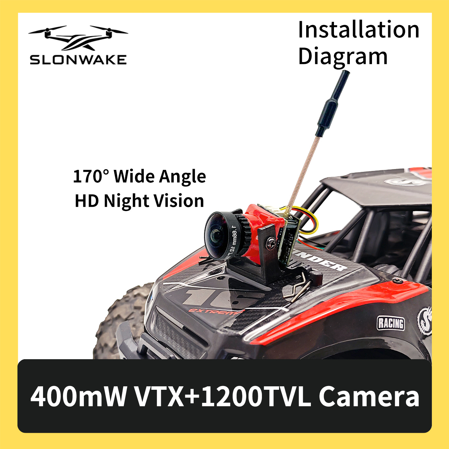 SLONWAKE 5.8G 48CH FPV 400mw V - Drone Rc Airplane บทวิจารณ์และราคา