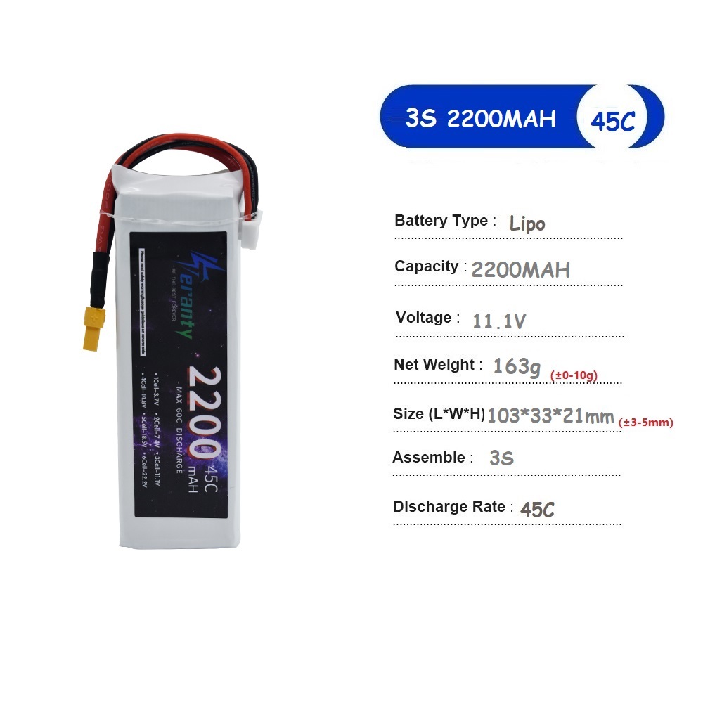 11.1V LiPo Battery 3S 1500mah  - Drone Rc Race บทวิจารณ์และราคา