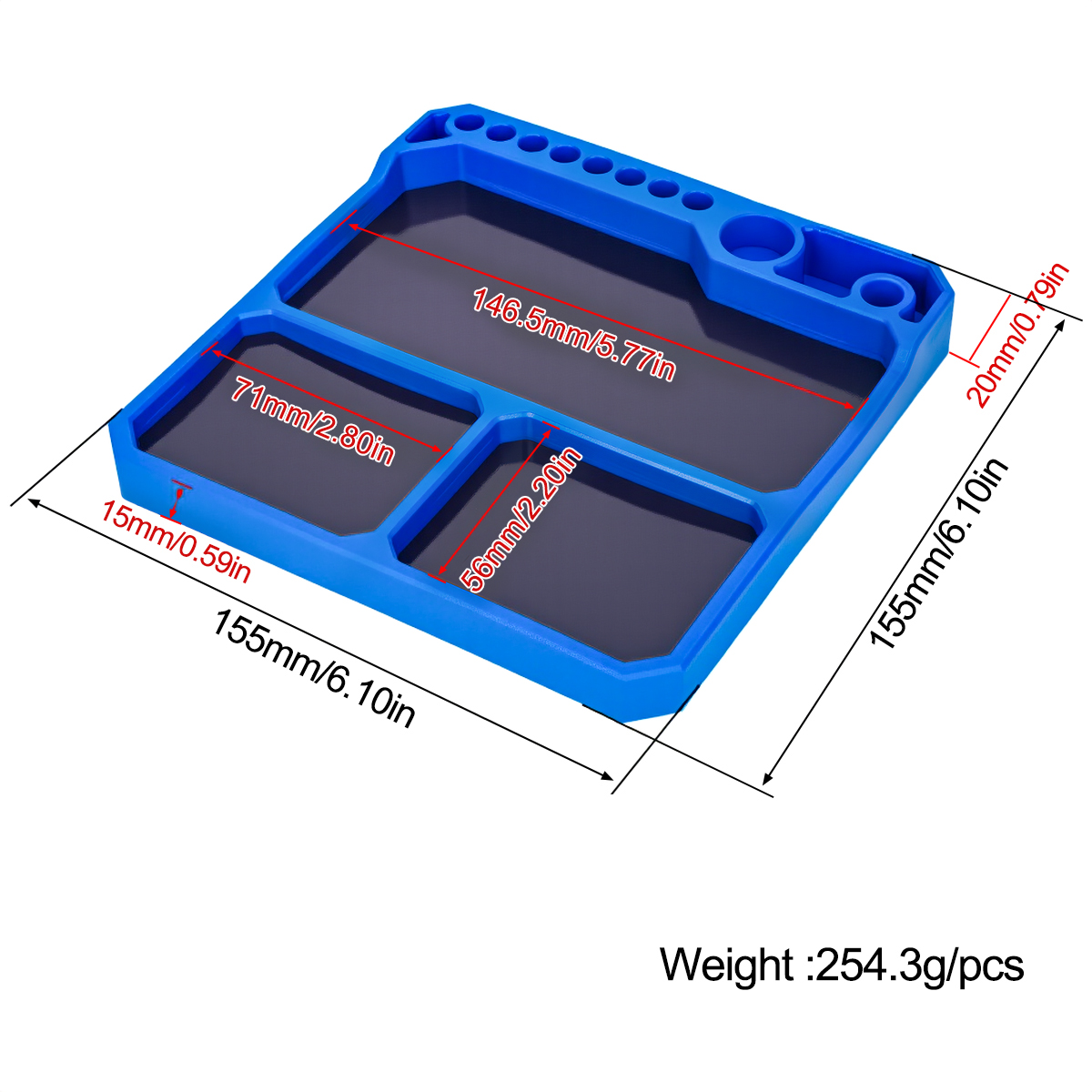 1Pcs Silicone Parts Tray with  - Drone Rc Parts บทวิจารณ์และราคา